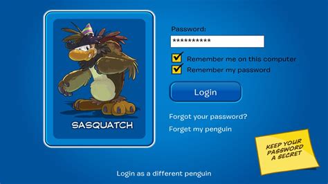 Penguin magic login information